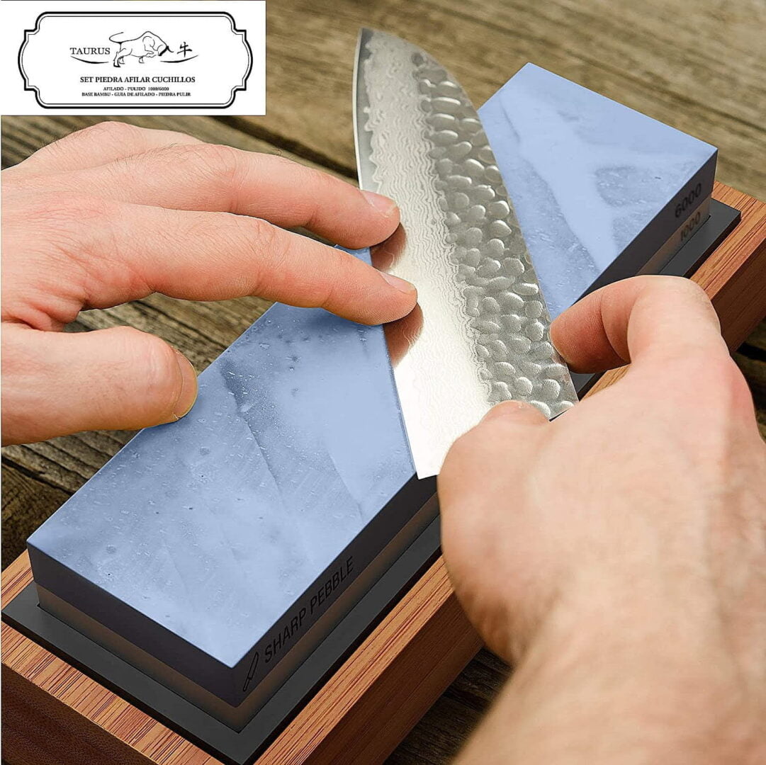 Piedra de afilar de doble cara Piedra para afilar cuchillos Afilador y  pulir